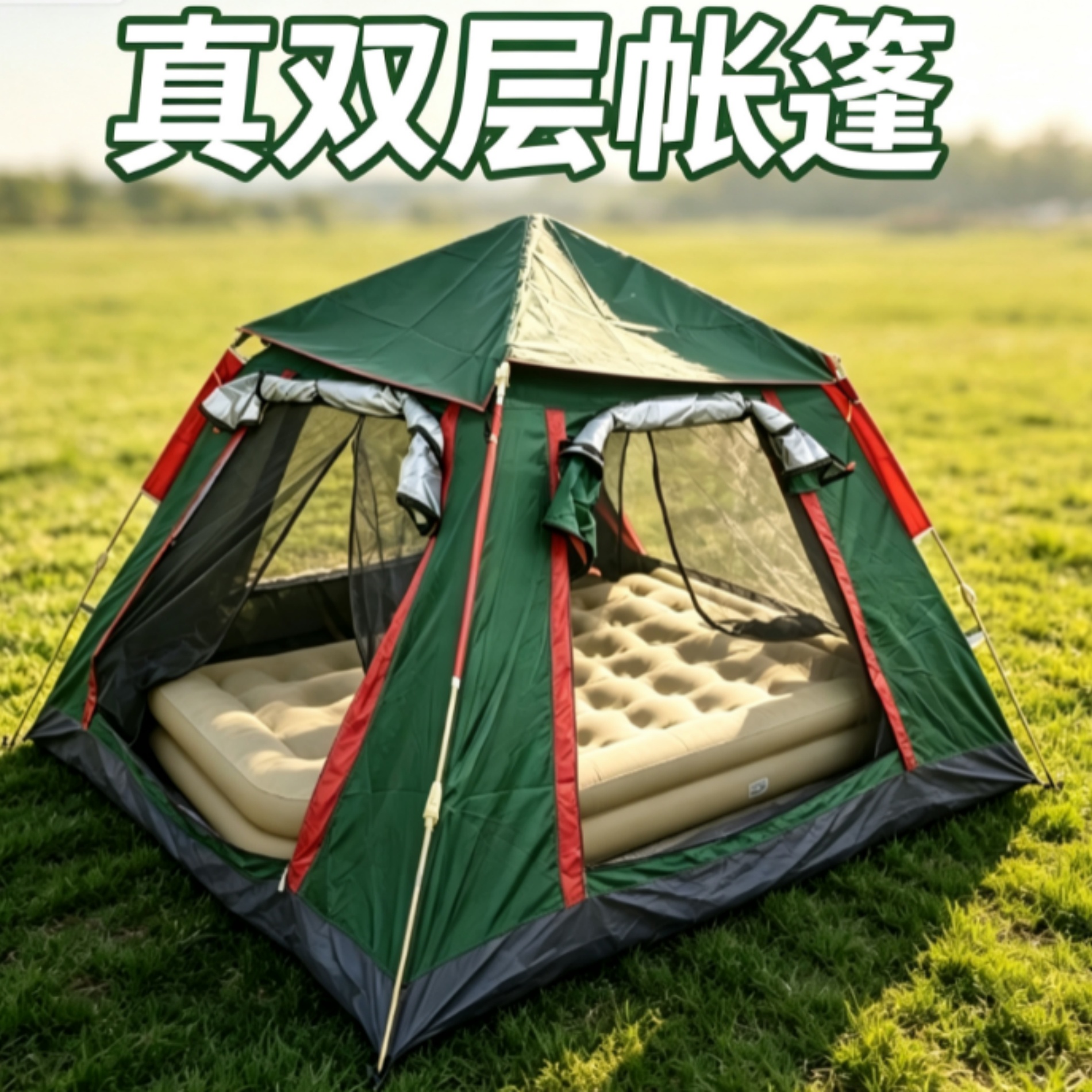 户外折叠便携式双层帐篷