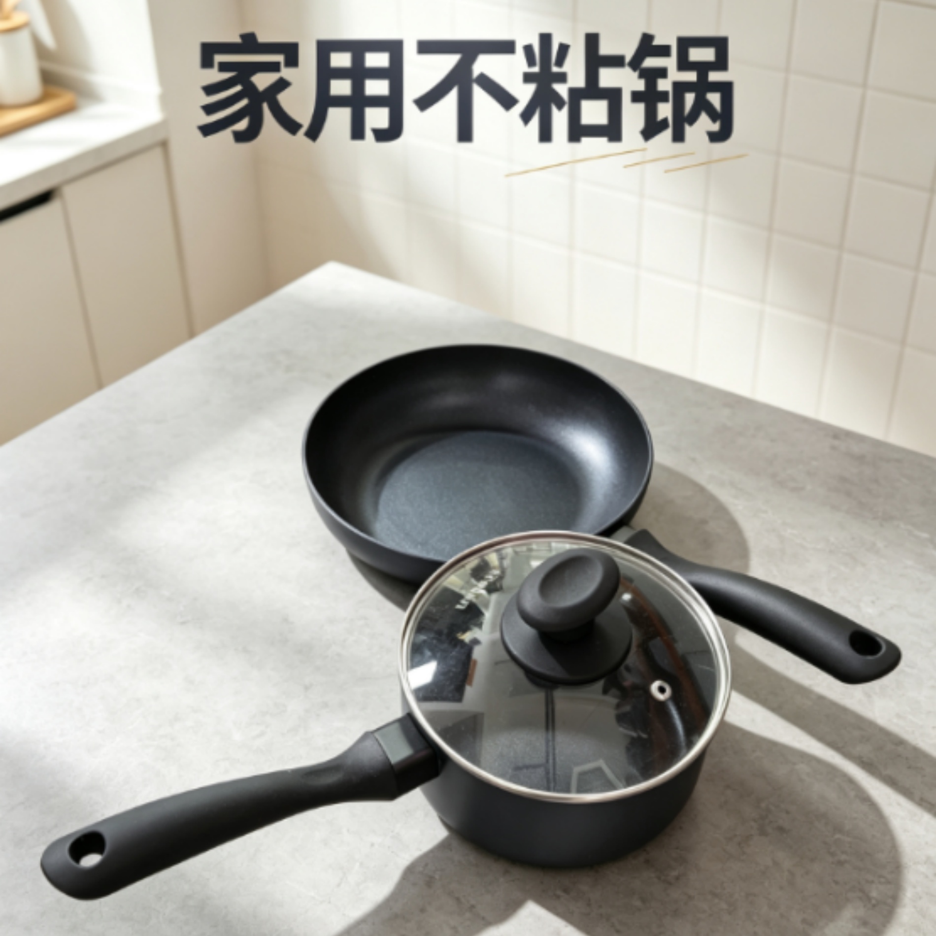 蓝钻系列奶锅煎锅不粘耐磨